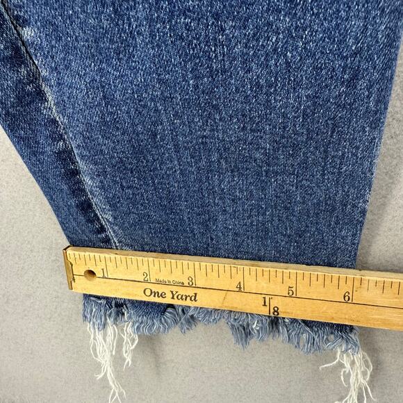 Vervet Blue Jeans Women's 32 (14) Ankle Skinny Button Fly Factory Distressing - Picture 13 of 13